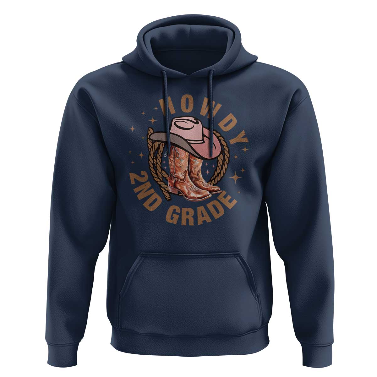 Funny Howdy 2nd Grade Cowboy Hoodie - Wonder Print Shop