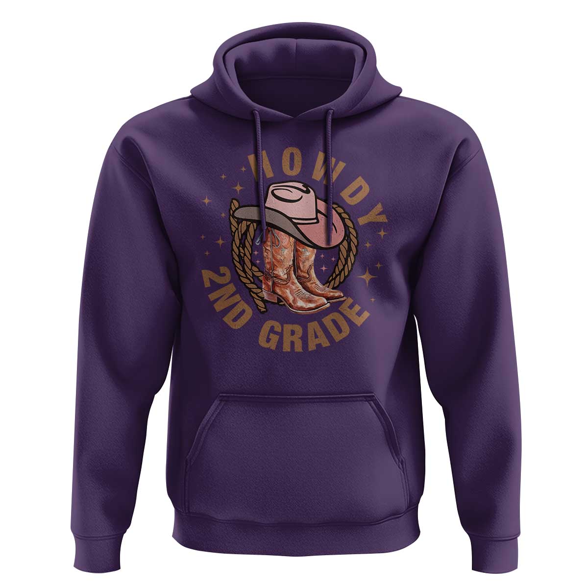 Funny Howdy 2nd Grade Cowboy Hoodie - Wonder Print Shop