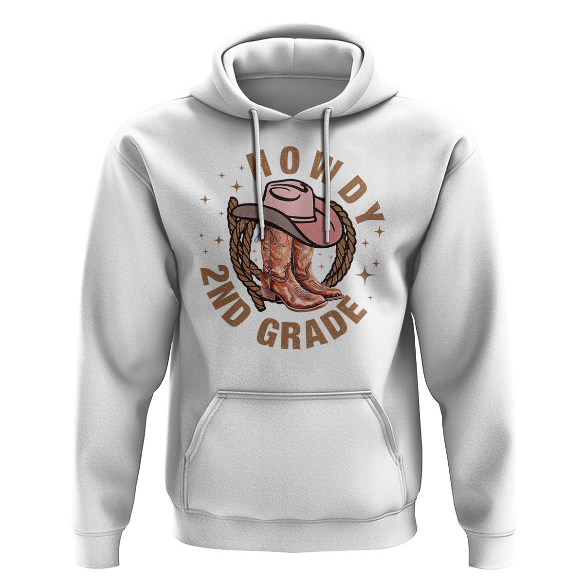 Funny Howdy 2nd Grade Cowboy Hoodie - Wonder Print Shop