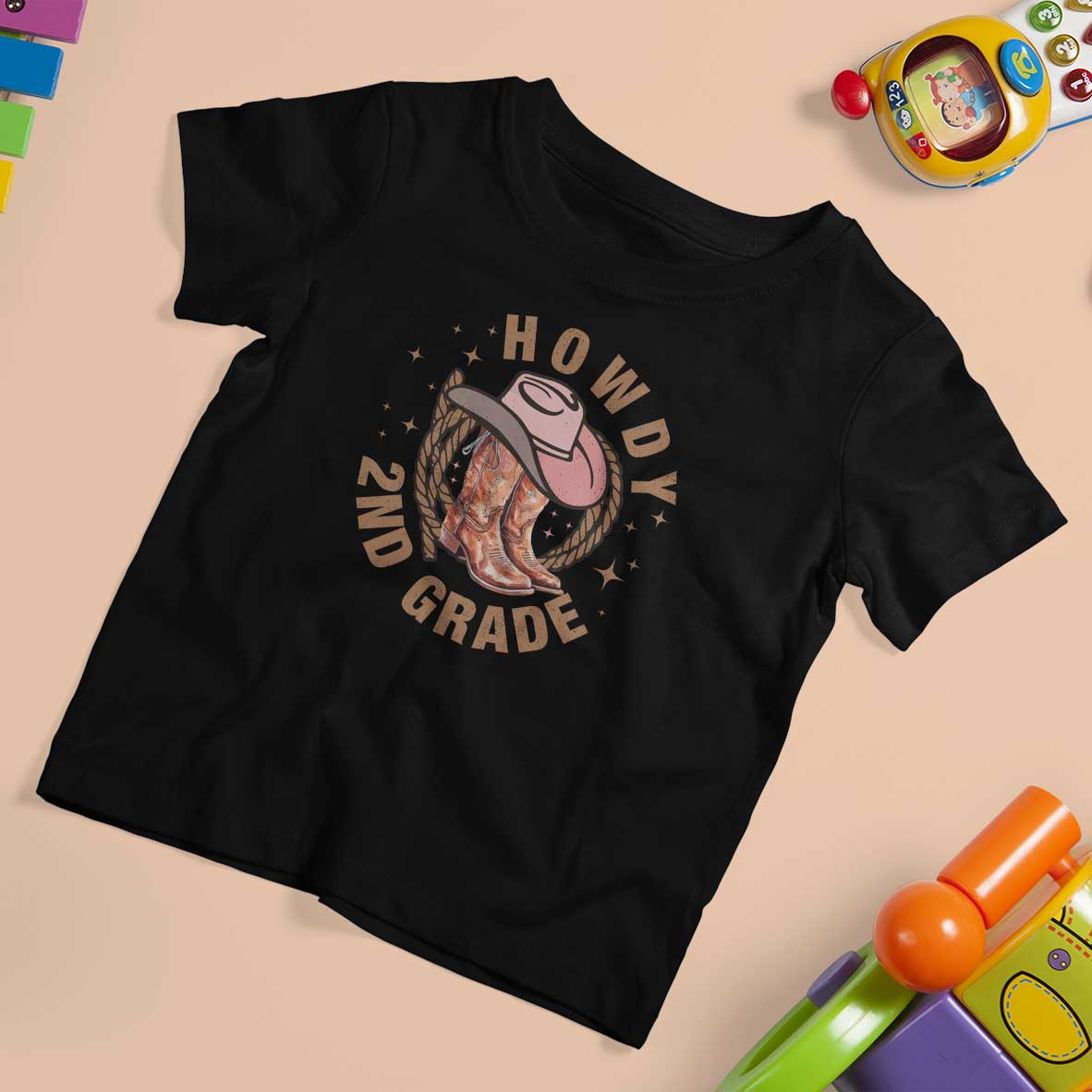Funny Howdy 2nd Grade Cowboy T Shirt For Kid - Wonder Print Shop