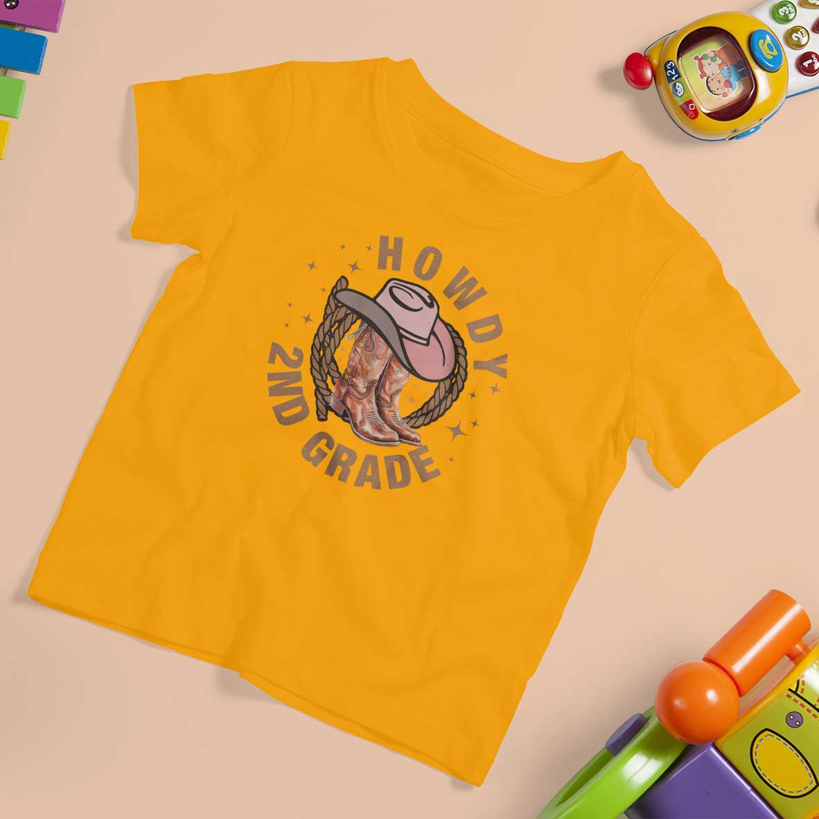 Funny Howdy 2nd Grade Cowboy T Shirt For Kid - Wonder Print Shop
