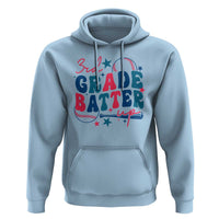 3rd Grade Baseball Player Hoodie Batter Up Back To School - Wonder Print Shop