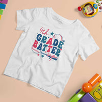4th Grade Baseball Player T Shirt For Kid Batter Up Back To School - Wonder Print Shop