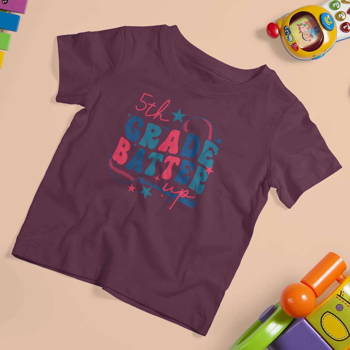 5th Grade Baseball Player T Shirt For Kid Batter Up Back To School - Wonder Print Shop