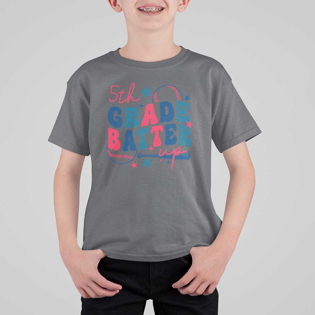 5th Grade Baseball Player T Shirt For Kid Batter Up Back To School - Wonder Print Shop