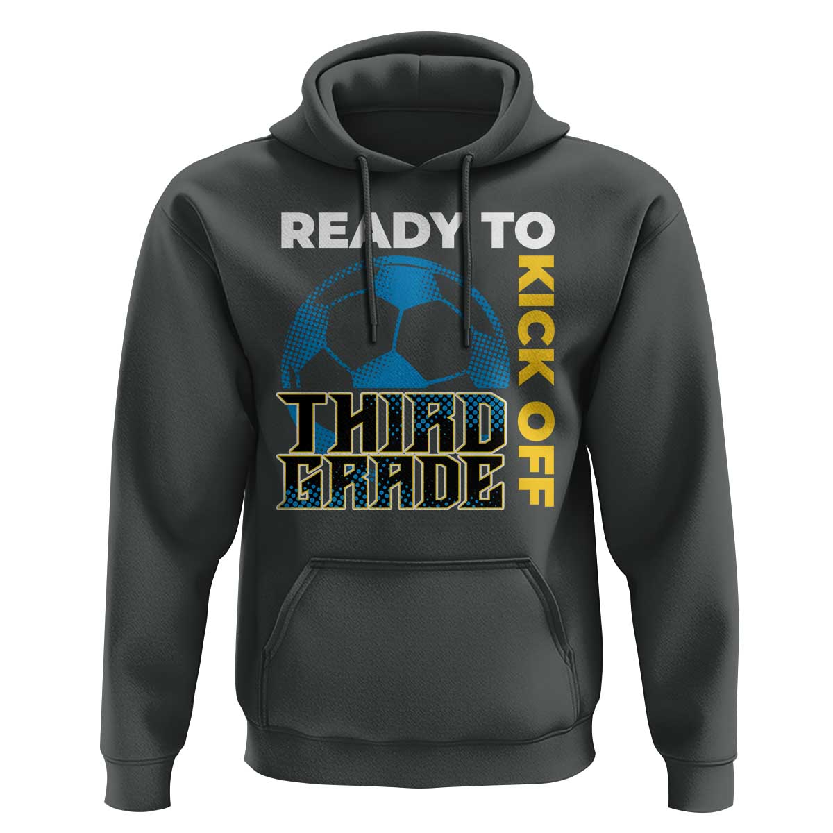 3rd Grade Soccer Player Hoodie Ready To Kick Off Third Grade - Wonder Print Shop