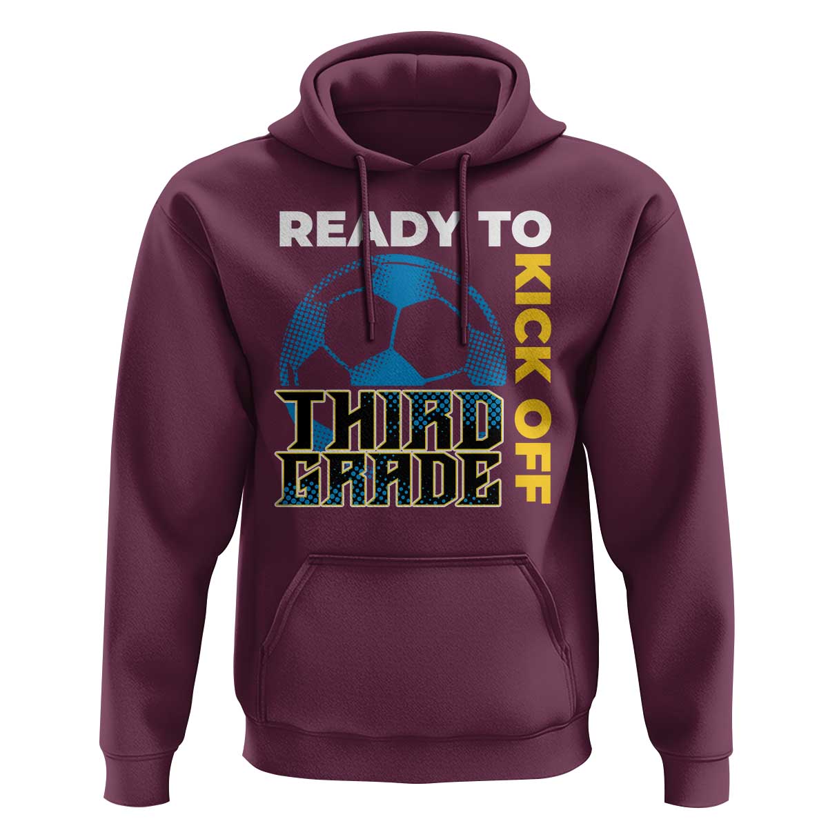 3rd Grade Soccer Player Hoodie Ready To Kick Off Third Grade - Wonder Print Shop
