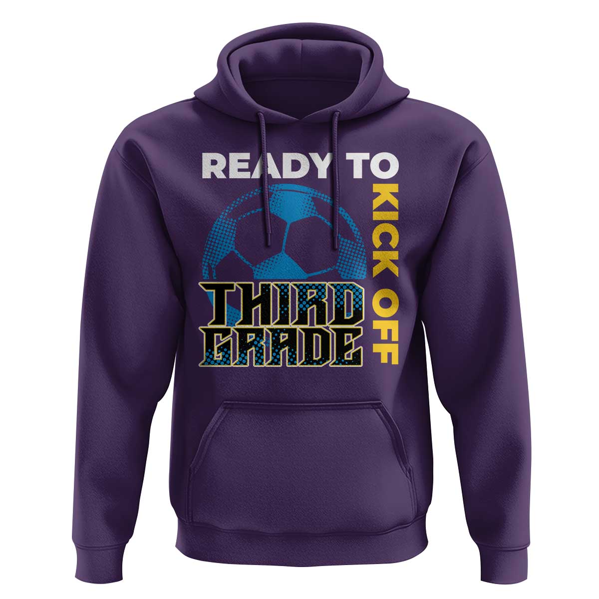 3rd Grade Soccer Player Hoodie Ready To Kick Off Third Grade - Wonder Print Shop