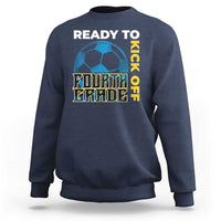 4th Grade Soccer Player Sweatshirt Ready To Kick Off Fourth Grade - Wonder Print Shop
