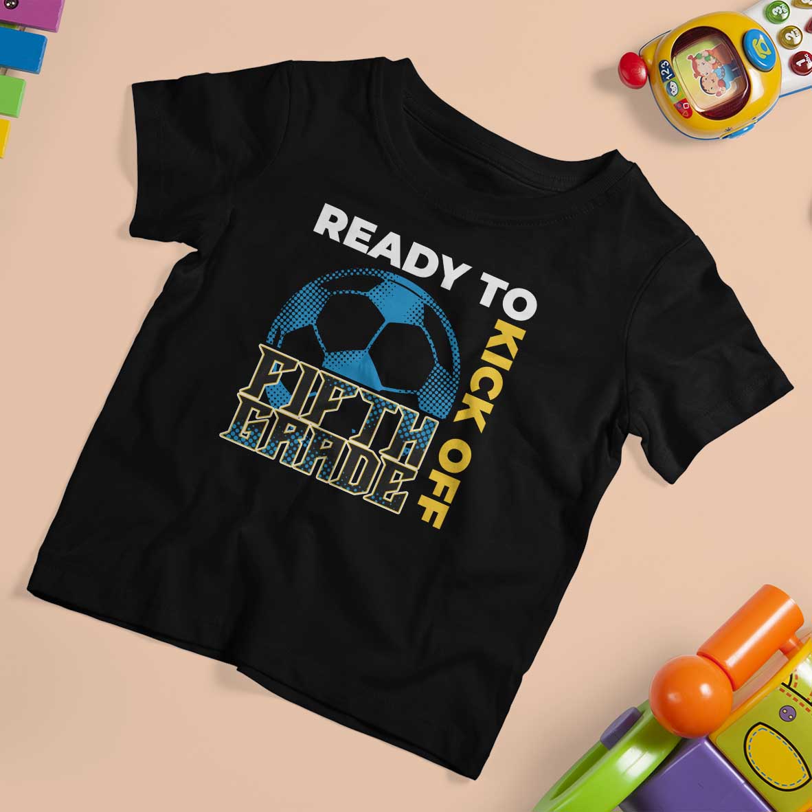 5th Grade Soccer Player T Shirt For Kid Ready To Kick Off Fifth Grade - Wonder Print Shop