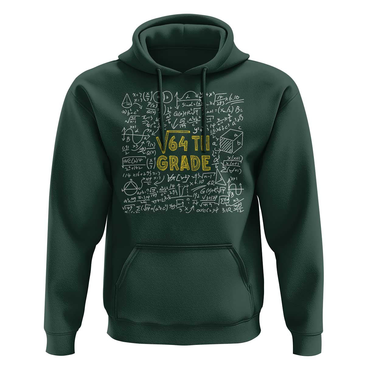 Funny Math Lover Back To School Hoodie 8th Grade Square Root Of 64 - Wonder Print Shop
