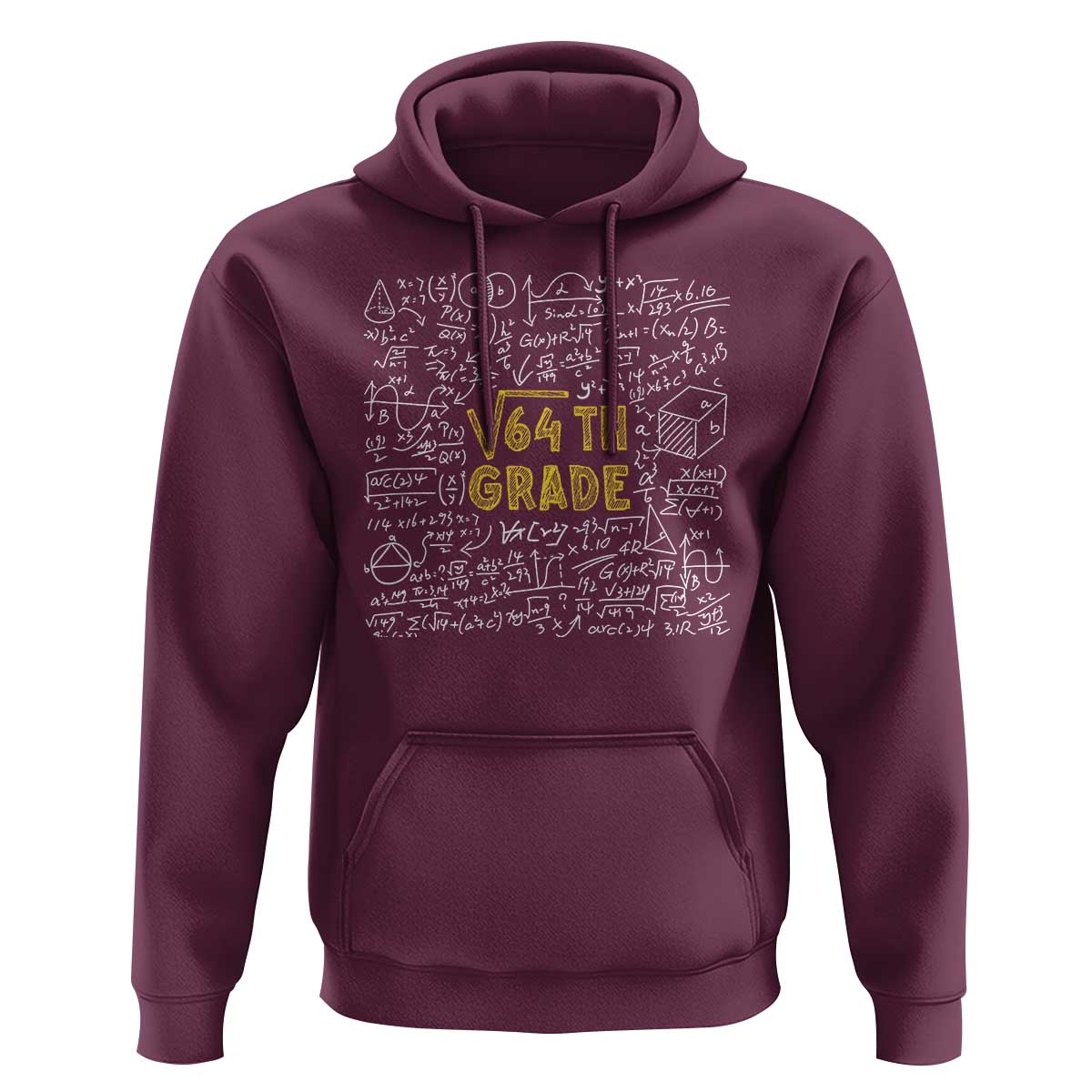 Funny Math Lover Back To School Hoodie 8th Grade Square Root Of 64 - Wonder Print Shop