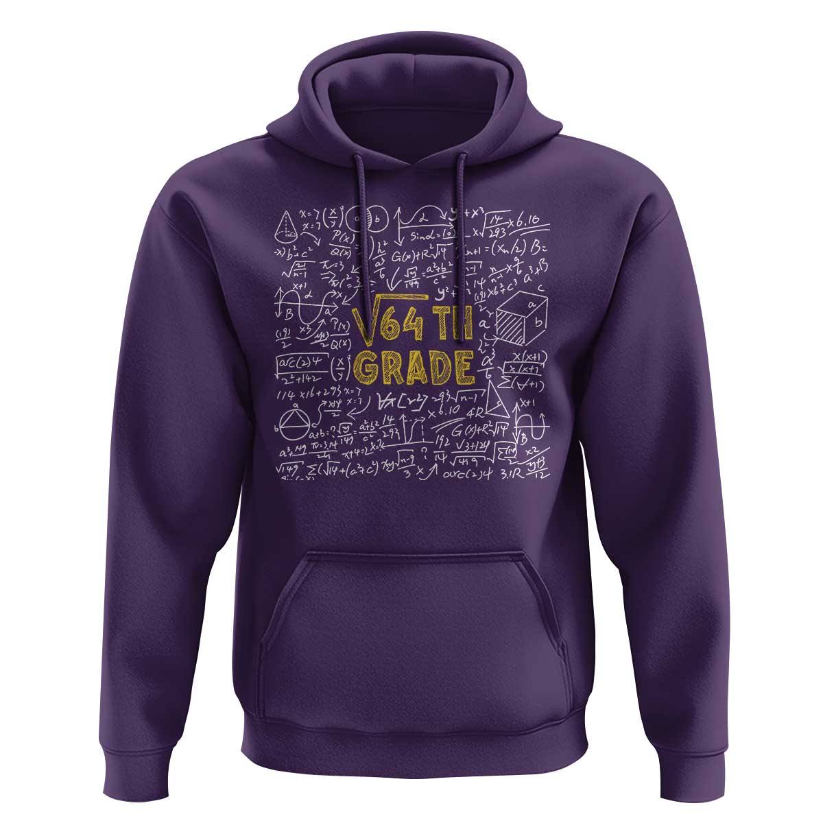 Funny Math Lover Back To School Hoodie 8th Grade Square Root Of 64 - Wonder Print Shop