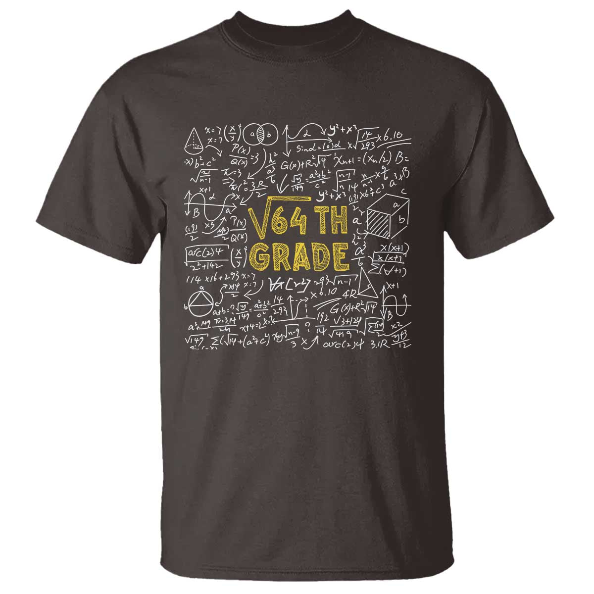 Funny Math Lover Back To School T Shirt 8th Grade Square Root Of 64 - Wonder Print Shop
