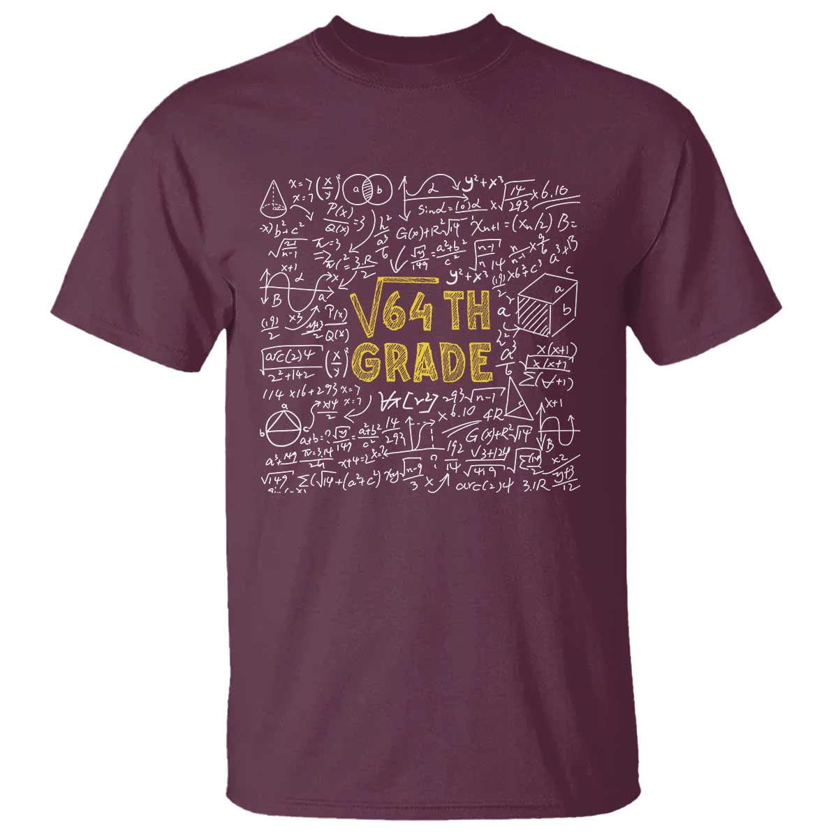 Funny Math Lover Back To School T Shirt 8th Grade Square Root Of 64 - Wonder Print Shop