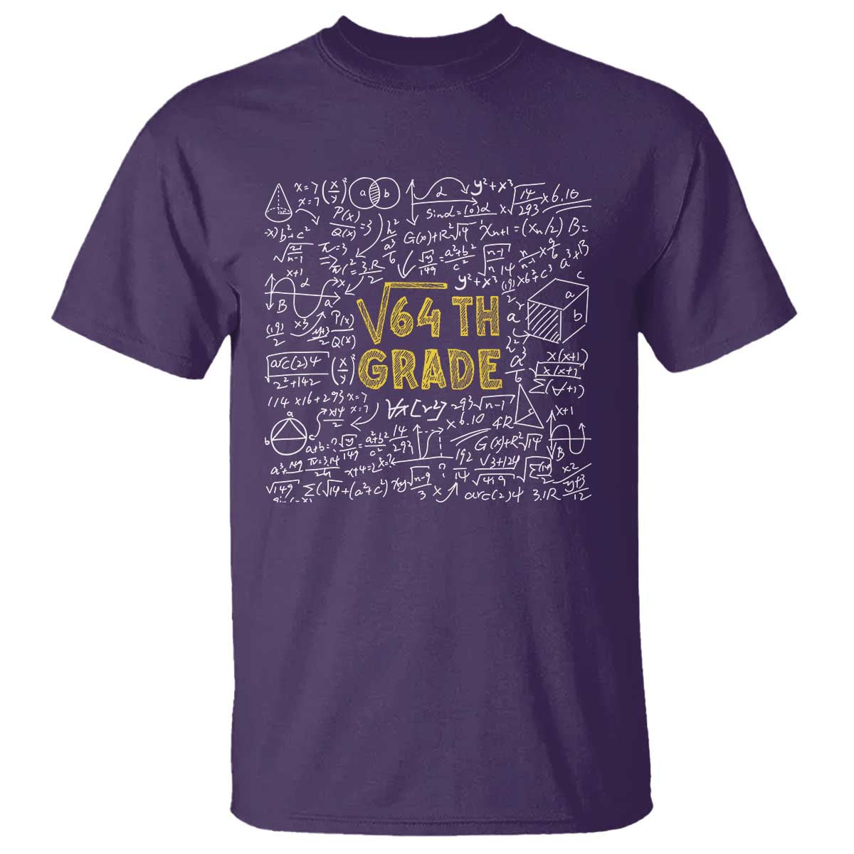 Funny Math Lover Back To School T Shirt 8th Grade Square Root Of 64 - Wonder Print Shop