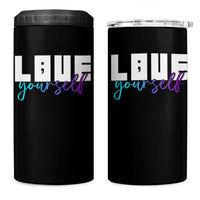 Love Yourself Semicolon Suicide Prevention 4 in 1 Can Cooler Tumbler