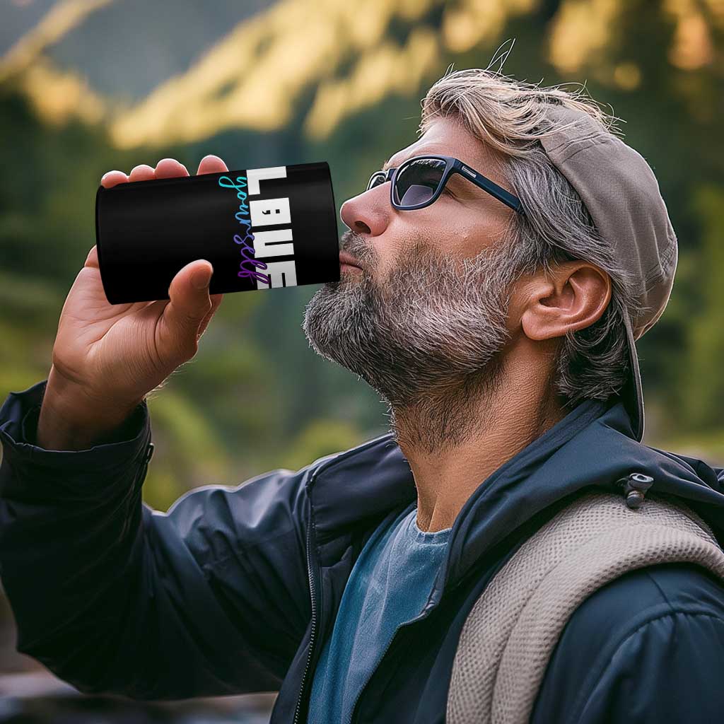 Love Yourself Semicolon Suicide Prevention 4 in 1 Can Cooler Tumbler