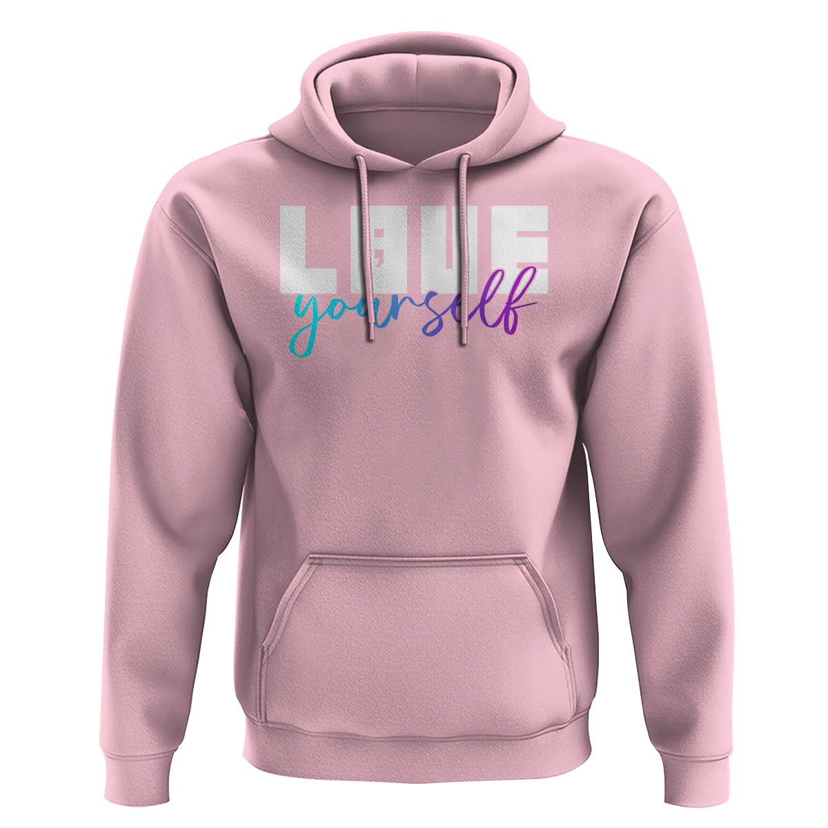 Love Yourself Semicolon Suicide Prevention Hoodie - Wonder Print Shop