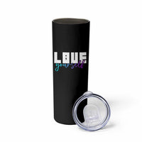 Love Yourself Semicolon Suicide Prevention Skinny Tumbler
