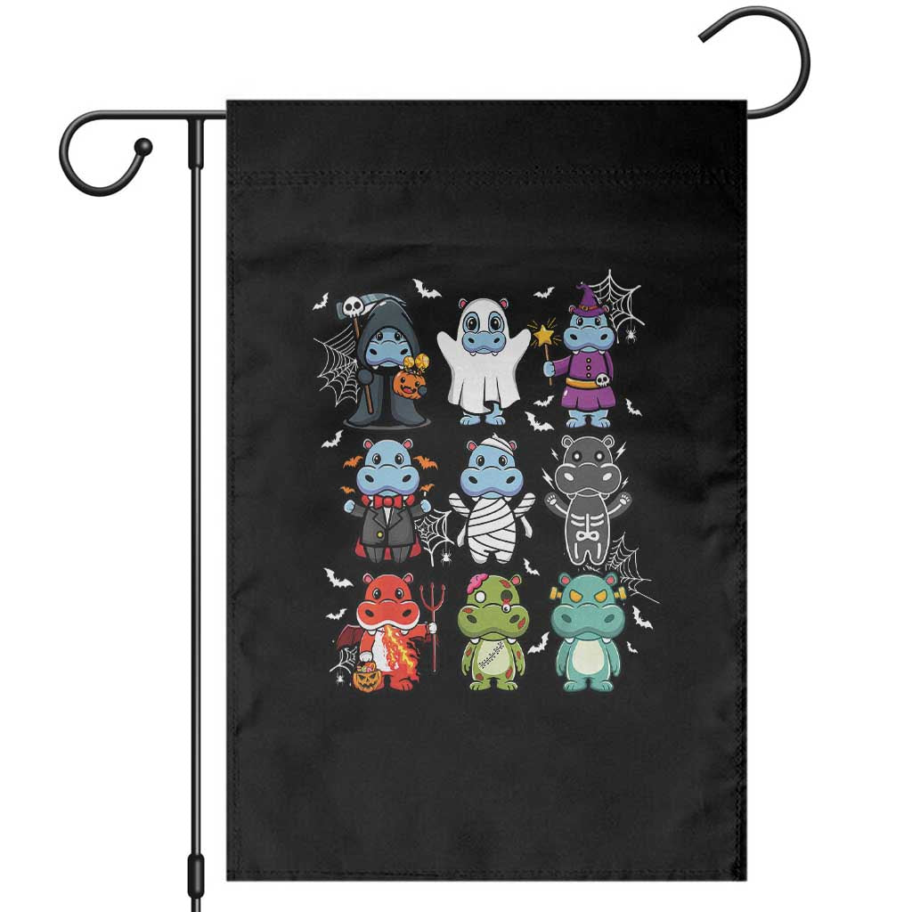 Halloween Cute Baby Pygmy Hippo Garden Flag - Wonder Print Shop