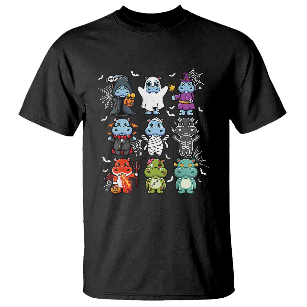 Halloween Cute Baby Pygmy Hippo T Shirt - Wonder Print Shop