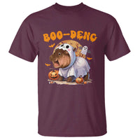 Halloween Boo Deng T Shirt Baby Pygmy Hippo Cute Ghost - Wonder Print Shop