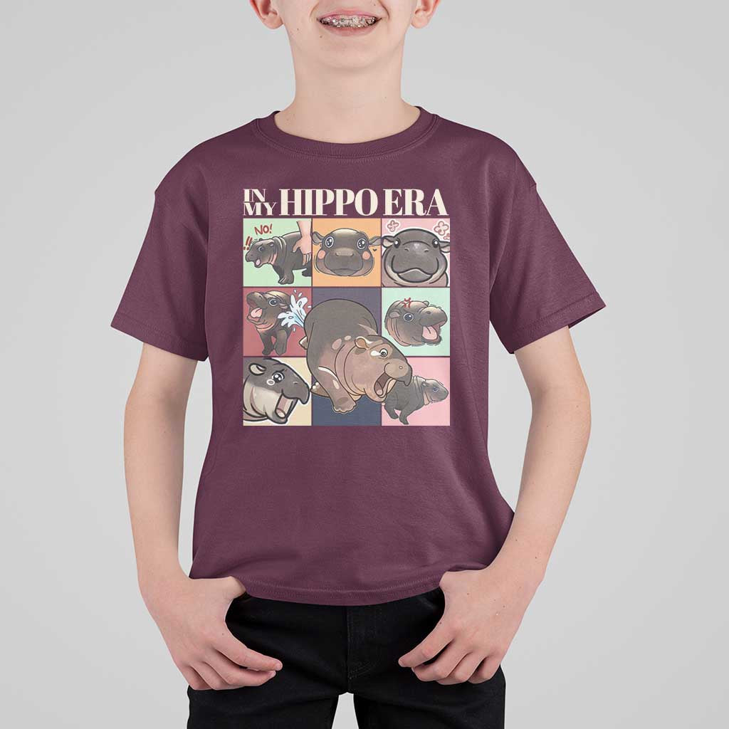 Cute Baby Pygmy Hippo Thailand T Shirt For Kid In My Hippo Era MooDeng Meme - Wonder Print Shop