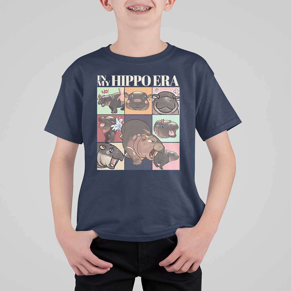 Cute Baby Pygmy Hippo Thailand T Shirt For Kid In My Hippo Era MooDeng Meme - Wonder Print Shop