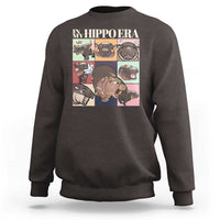 Cute Baby Pygmy Hippo Thailand Sweatshirt In My Hippo Era MooDeng Meme - Wonder Print Shop