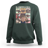 Cute Baby Pygmy Hippo Thailand Sweatshirt In My Hippo Era MooDeng Meme - Wonder Print Shop