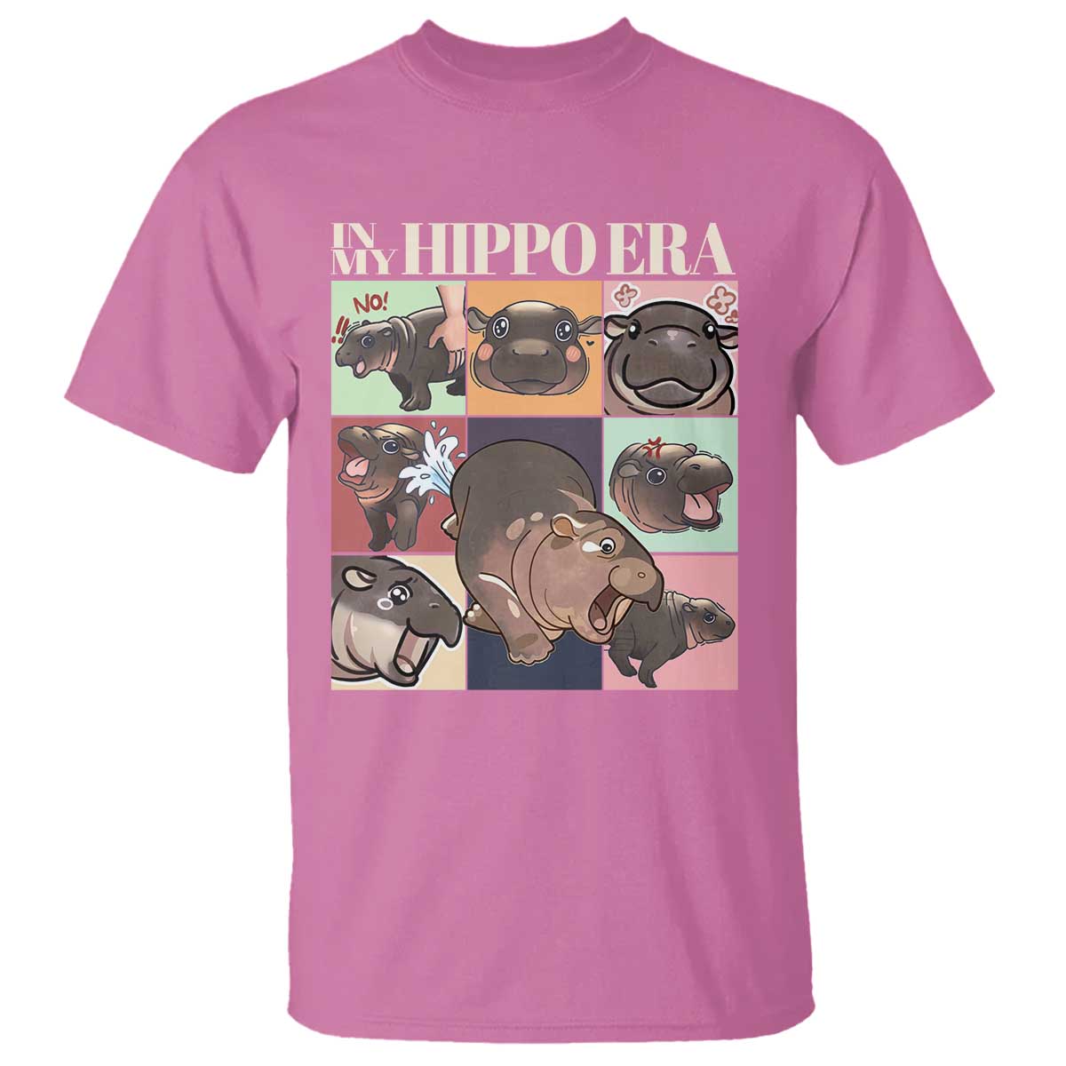 Cute Baby Pygmy Hippo Thailand T Shirt In My Hippo Era MooDeng Meme - Wonder Print Shop