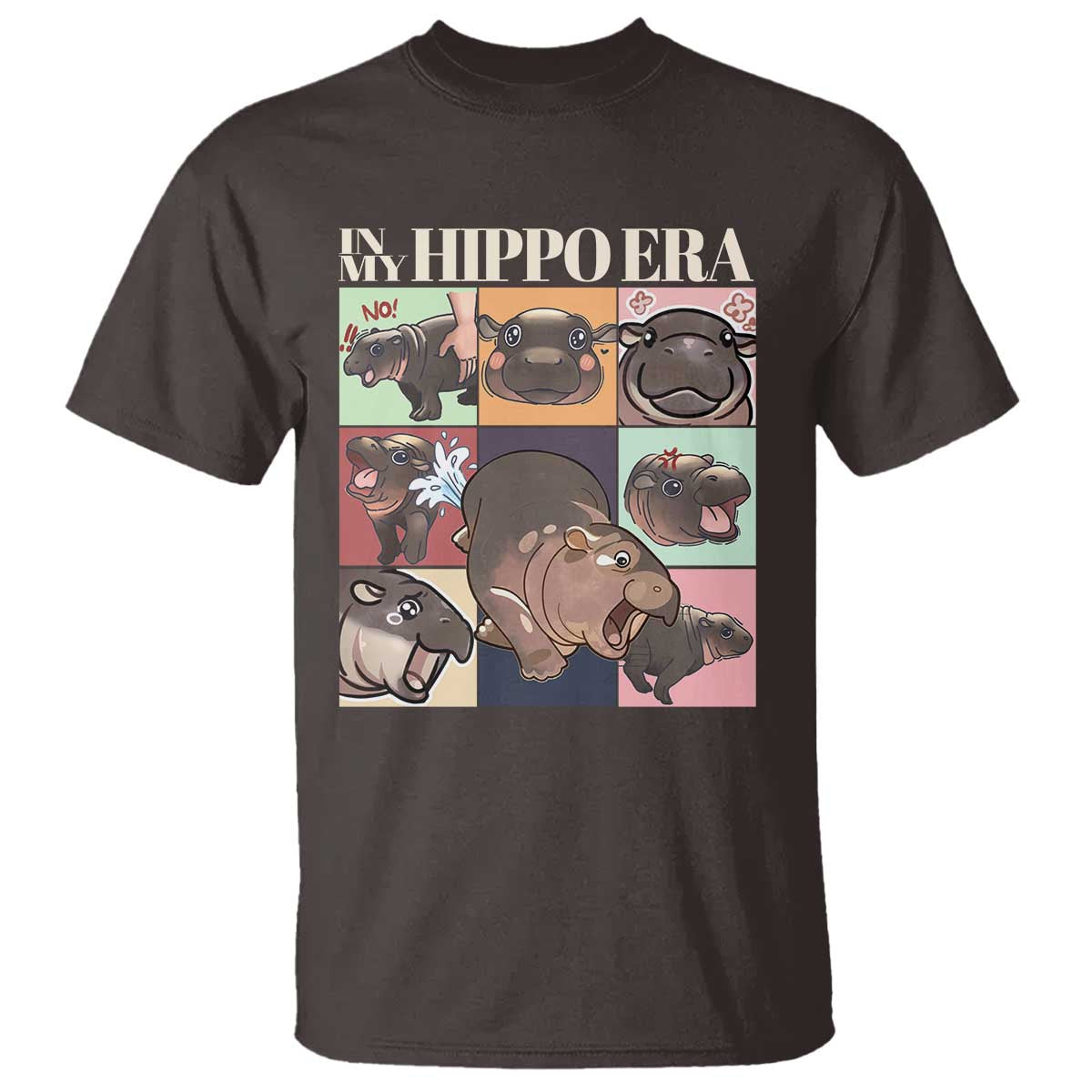 Cute Baby Pygmy Hippo Thailand T Shirt In My Hippo Era MooDeng Meme - Wonder Print Shop