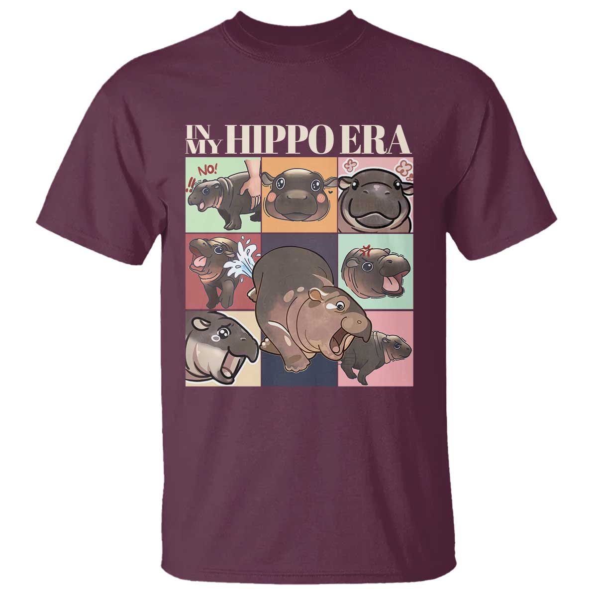 Cute Baby Pygmy Hippo Thailand T Shirt In My Hippo Era MooDeng Meme - Wonder Print Shop