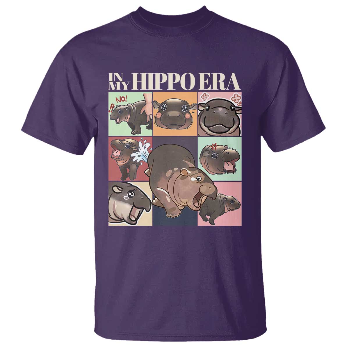 Cute Baby Pygmy Hippo Thailand T Shirt In My Hippo Era MooDeng Meme - Wonder Print Shop