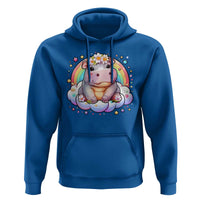 Cute Baby Pygmy Hippo Pastel Rainbow Hoodie