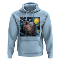 Funny Baby Pygmy Hippo Thailand Hoodie Starry Night MooDeng Meme