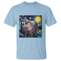 Funny Baby Pygmy Hippo Thailand T Shirt Starry Night MooDeng Meme - Wonder Print Shop