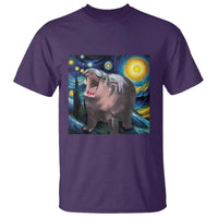 Funny Baby Pygmy Hippo Thailand T Shirt Starry Night MooDeng Meme - Wonder Print Shop