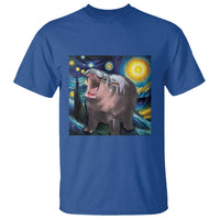 Funny Baby Pygmy Hippo Thailand T Shirt Starry Night MooDeng Meme - Wonder Print Shop