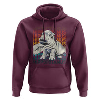 Hippo Lover Hoodie Retro Vintage Baby Pygmy Hippopotamus