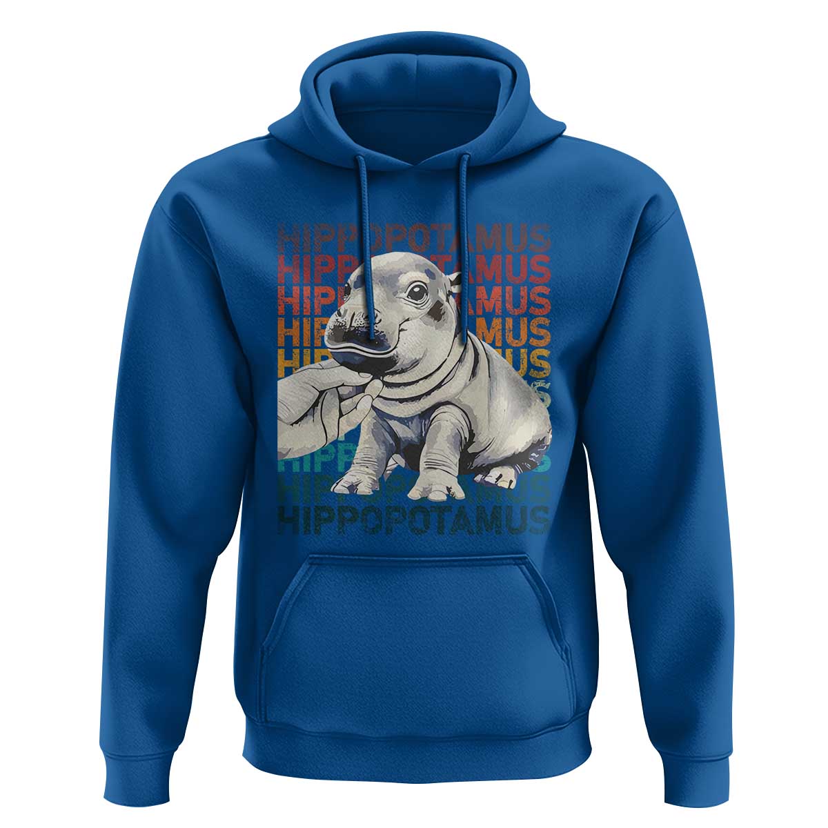 Hippo Lover Hoodie Retro Vintage Baby Pygmy Hippopotamus