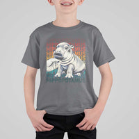 Hippo Lover T Shirt For Kid Retro Vintage Baby Pygmy Hippopotamus - Wonder Print Shop