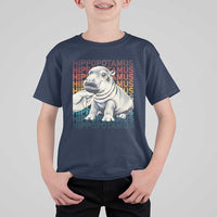 Hippo Lover T Shirt For Kid Retro Vintage Baby Pygmy Hippopotamus - Wonder Print Shop