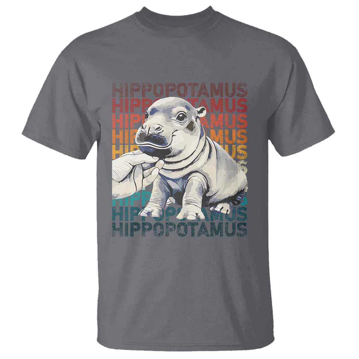 Hippo Lover T Shirt Retro Vintage Baby Pygmy Hippopotamus - Wonder Print Shop