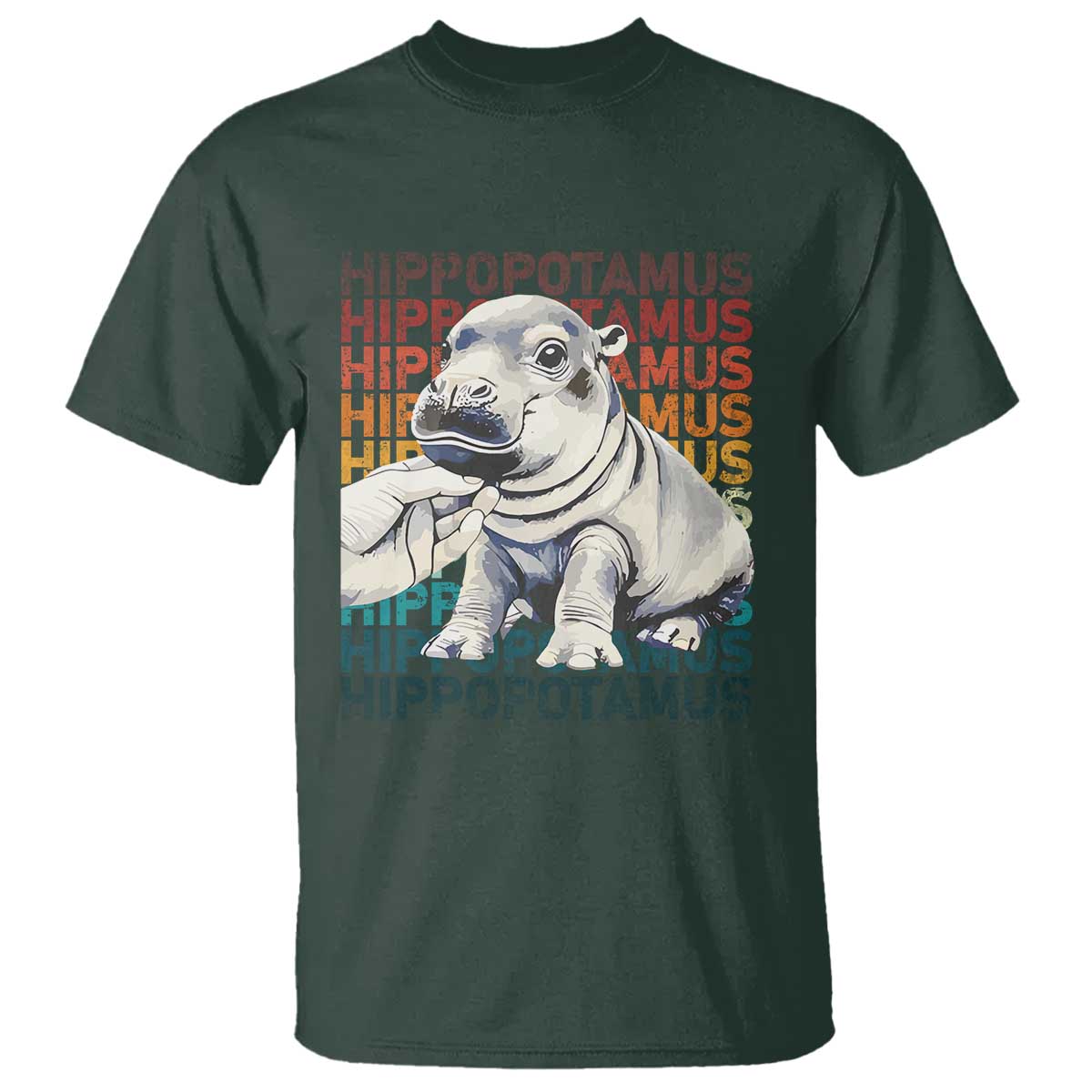 Hippo Lover T Shirt Retro Vintage Baby Pygmy Hippopotamus - Wonder Print Shop