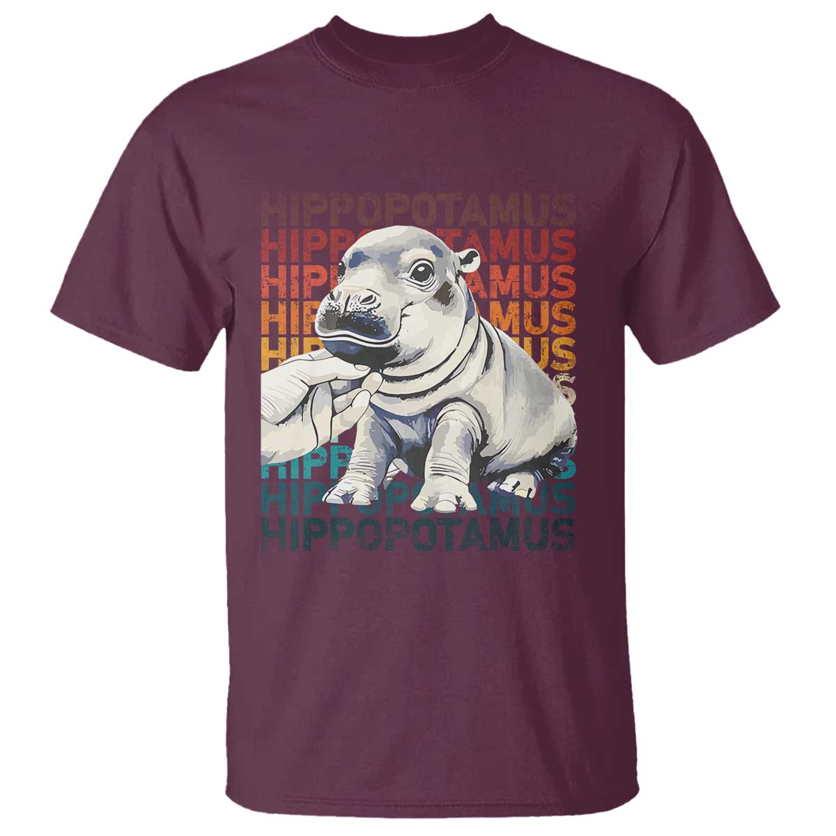 Hippo Lover T Shirt Retro Vintage Baby Pygmy Hippopotamus - Wonder Print Shop