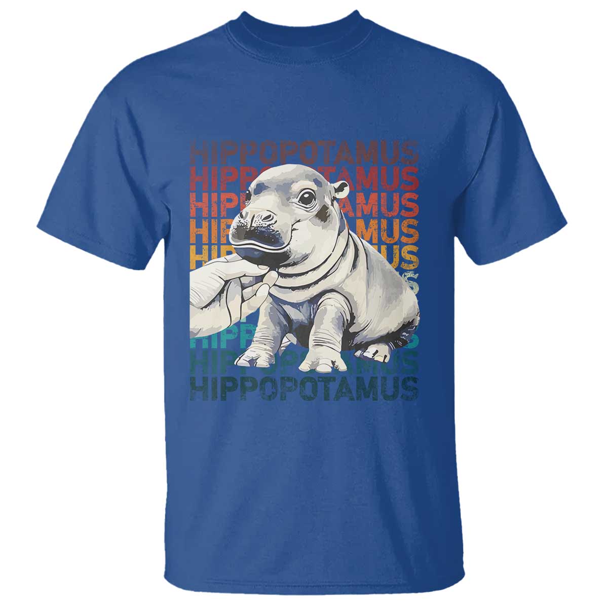 Hippo Lover T Shirt Retro Vintage Baby Pygmy Hippopotamus - Wonder Print Shop