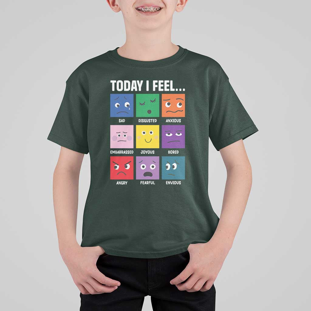 Today I Feel T Shirt For Kid Mental Health All Emotions - Wonder Print Shop