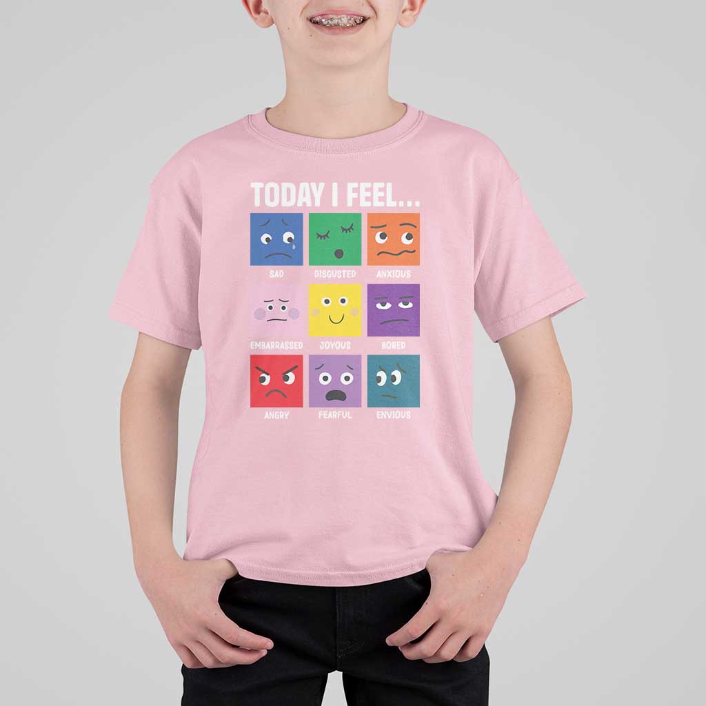 Today I Feel T Shirt For Kid Mental Health All Emotions - Wonder Print Shop